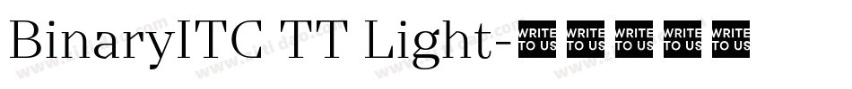 BinaryITC TT Light字体转换